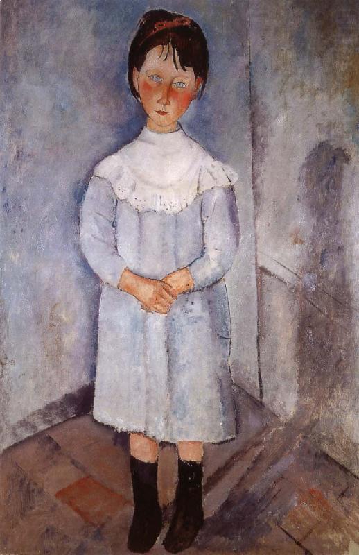 Amedeo Modigliani Little girl in blue oil painting picture